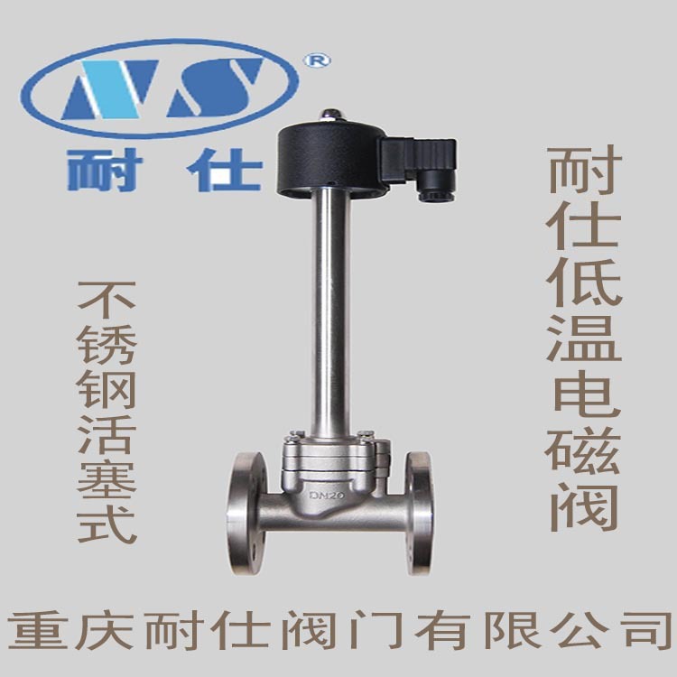 重庆耐仕专业生产DN20法兰-200℃低温电磁阀,厂家直销