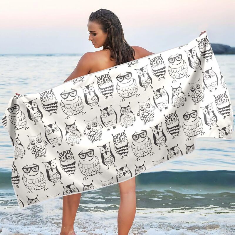 Vintage Owl Beach Towel for Women Men Sand Free Bath Towel Absorbent Quick Dry Soft Lightweight Blanket Travel Camping Vintage Owl Beach Towel for Women Men Sand Free Bath Towel Absorbent Quick Dry Soft Lightweight Blanket Travel Camping