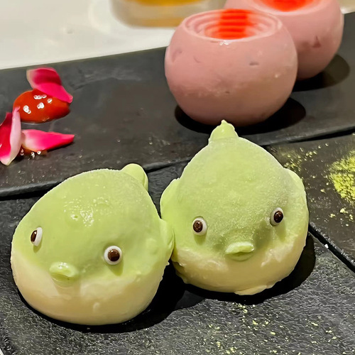 Cake baking mold 3D stereoscopic puffer fish mousse mold same as chocolate pudding ice cream mold