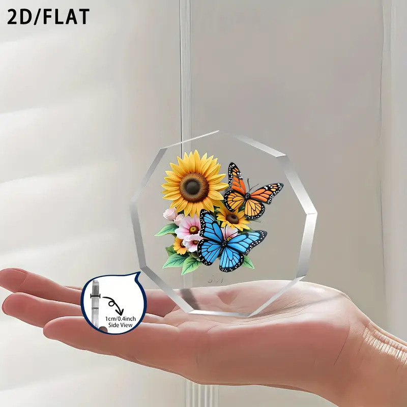 Amazon 新製品ホットセール透明九角形アクリル蝶飾りデスクトップ装飾工芸品テーブルセッティング|undefined
