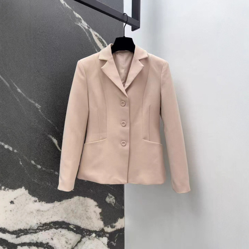 2025 New Autumn and Winter Business Style Single-Breasted Slim Suit Jacket Women's Lapel Slimming Look Elegant Suit Top