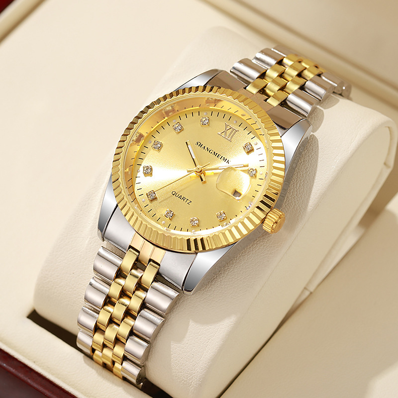 Los muchachos de negocios de transmisión en vivo ven reloj de cuarzo Registro de moda reloj de comercio exterior transfronterizo reloj de hombre al por mayor