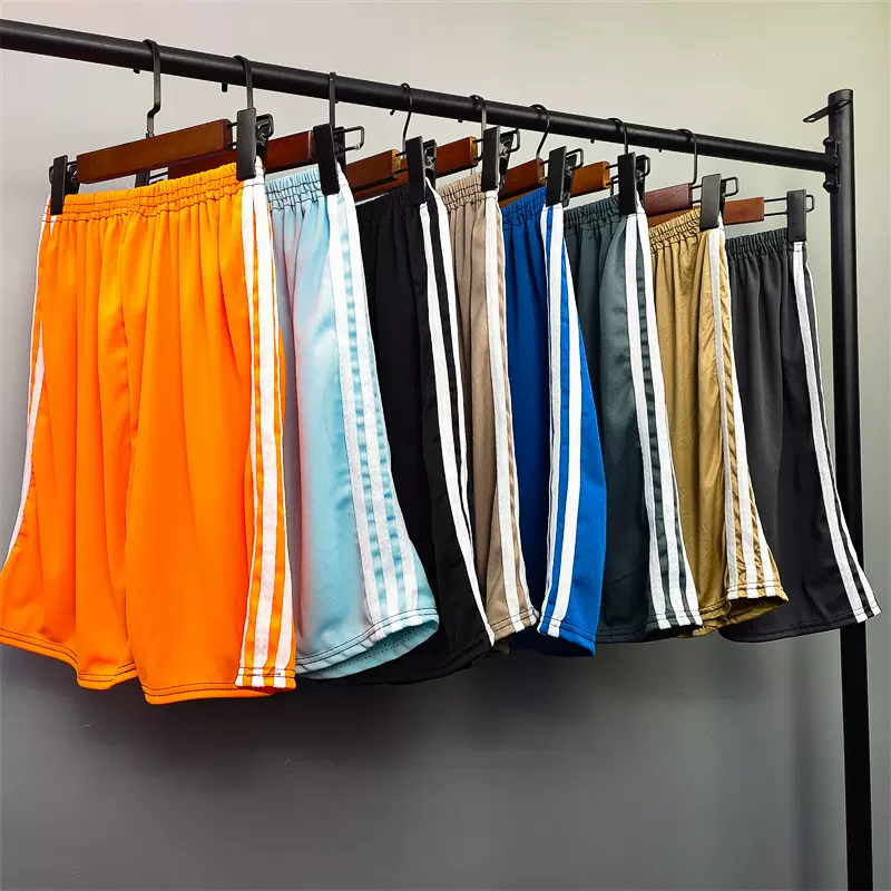虾皮东南亚跨境男士运动短裤非洲三杠白色篮球裤男式低价沙滩裤