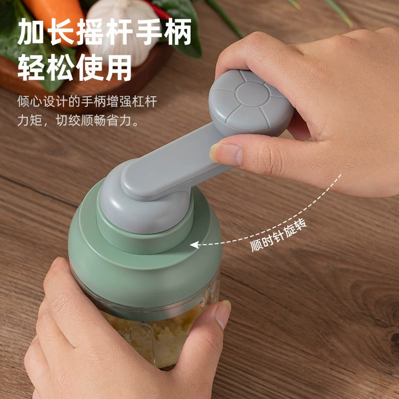 manual garlic pounder to cut and mince garlic, crush electric mini garlic machine, hand-cranked garlic machine, minced garlic