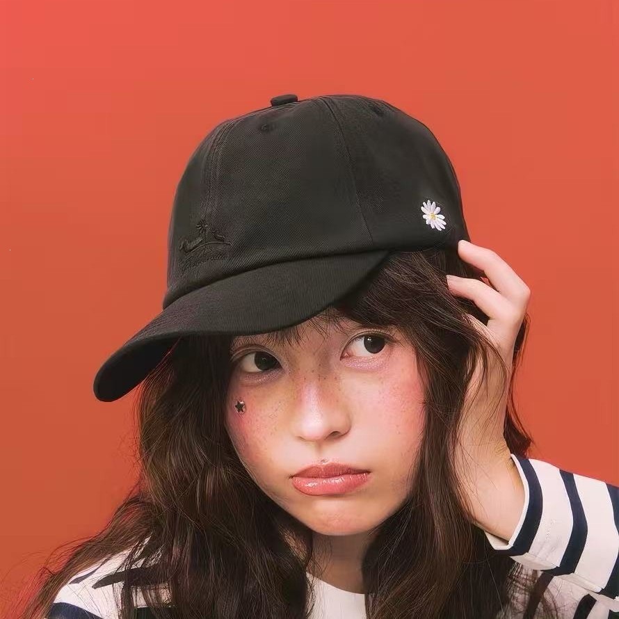 ROSYDOEDIAN圆圆的脑壳儿鸭舌帽韩系软棒球帽简约遮阳帽子女款