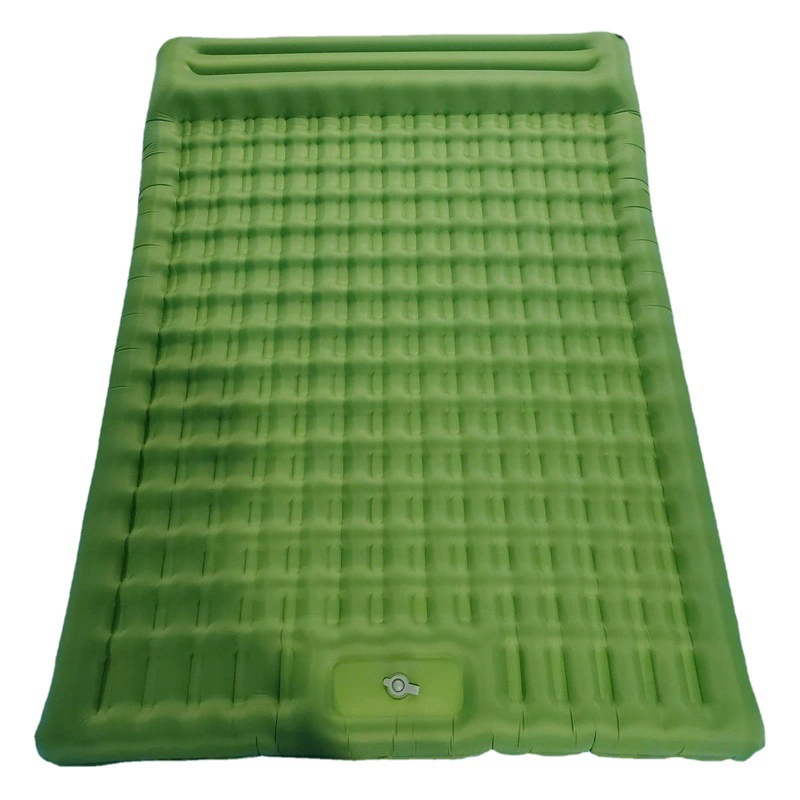 Двойной надувной матрас с ножным насосом, легкий и портативный для кемпинга, использования в автомобиле, влагонепроницаемый спальный коврик, надувного типа.