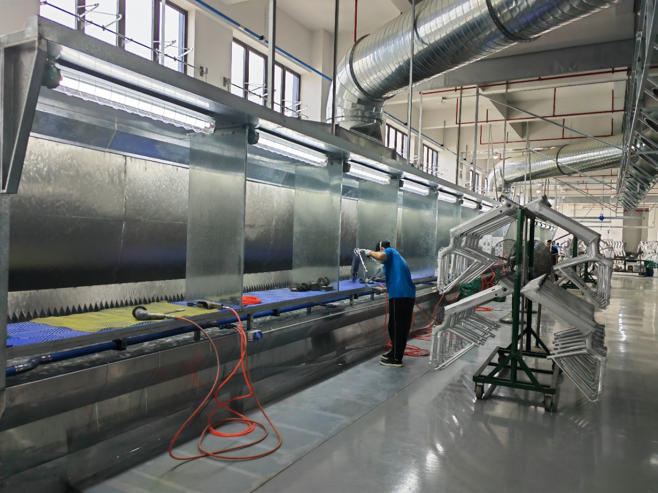 天蓝螺纹校裤运动裤直筒裤子天蓝色收口春夏中小学生男女校服裤子