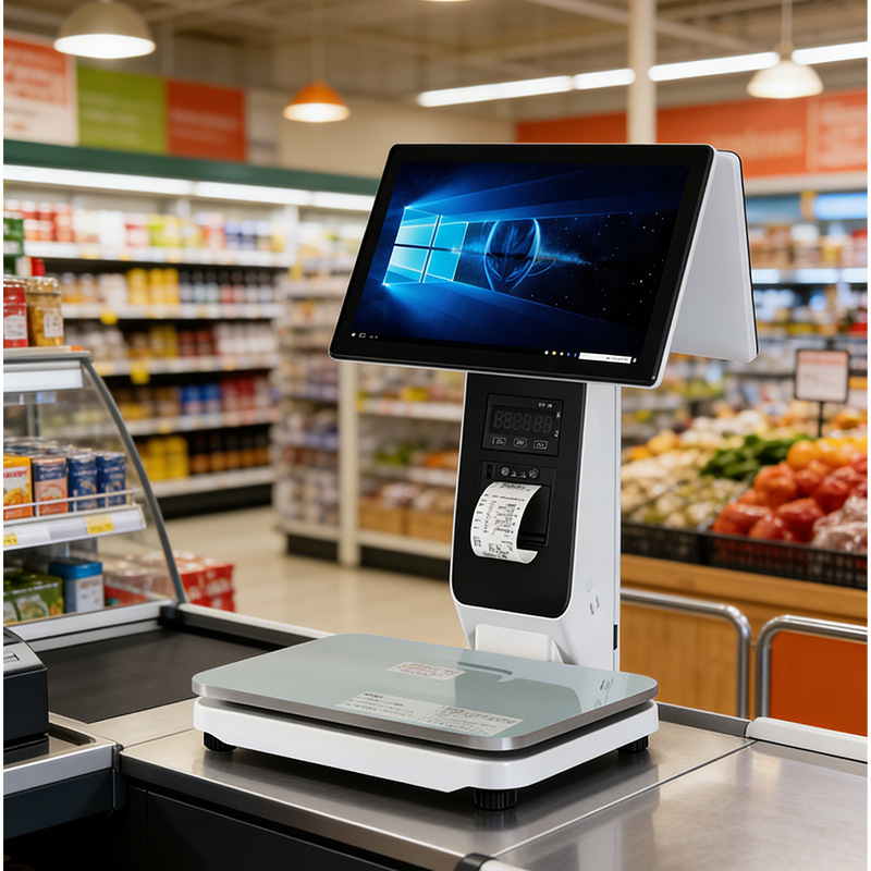 Ai Intelligent Weighing and Checkout All-In-One Machine, Electronic Scale for Supermarket, Fresh Food Retail, Fruit and Cooked Food Checkout System Ai Intelligent Weighing and Checkout All-In-One Machine, Electronic Scale for Supermarket, Fresh Food Retail, Fruit and Cooked Food Checkout System