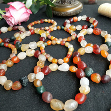 阿拉善戈壁玛瑙原石手串多彩戈壁玛瑙原石手链戈壁奇石情侣手链