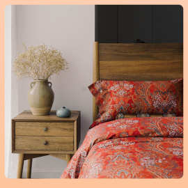 ✅58C1结婚礼物四件套婚庆品质红色婚礼婚房床上用品喜被美棉美