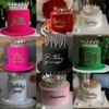 Cross -border INS Wind Birthday Princess Yayli Cake Side Decoration Queen Birthday Happy Birthday Cake Decoration