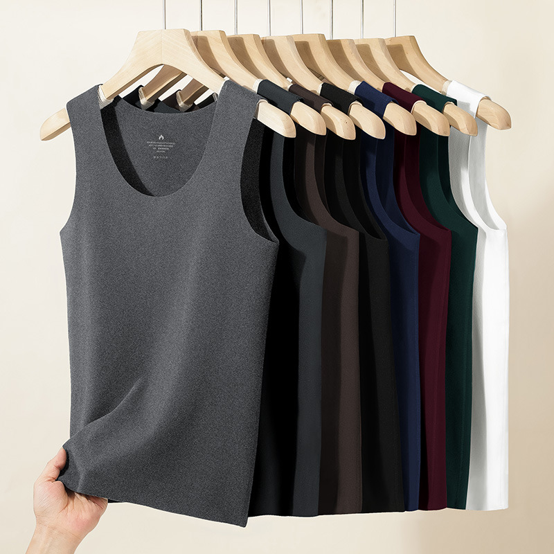 10A级抑菌抗静电无痕德绒发热保暖内衣背心男2026新款打底衫