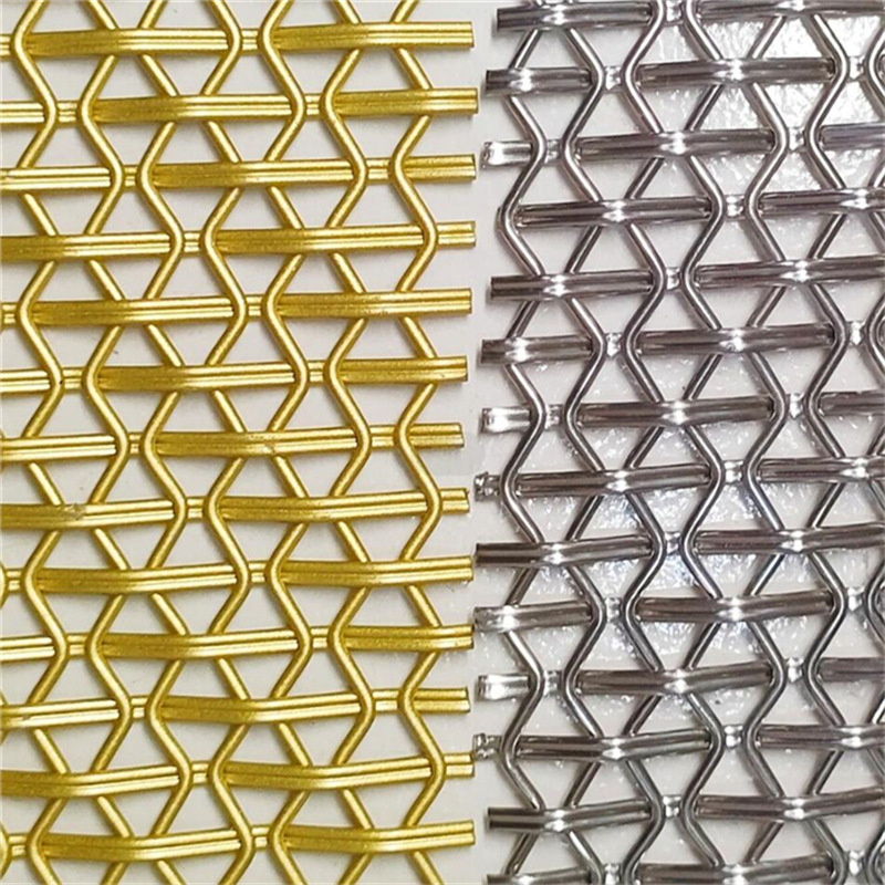 厂家销售金属装饰网 隔断网帘 幕墙网 合金编织轧花装饰网 隔断网