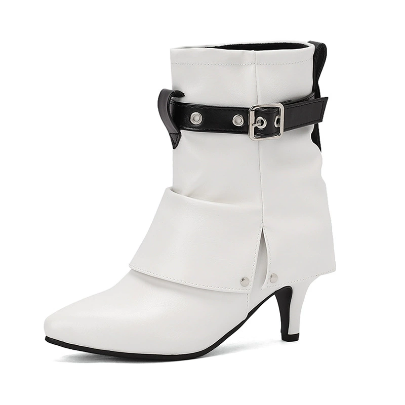 Ankle boots Willow, pleated spliced upper, 6.5 см heel, imported PU lining
