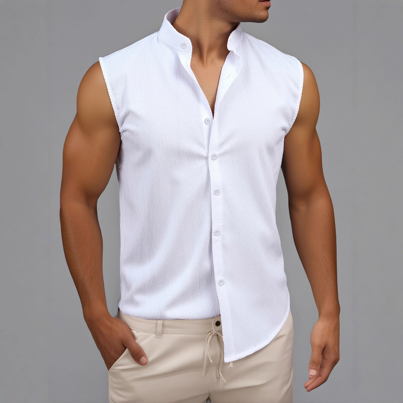 25 Summer Men's Sleeveless Vests and Simple Shirts 25 Summer Men's Sleeveless Vests and Simple Shirts