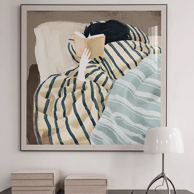 马蒂斯抽象派挂画设计师客厅样板间装饰画奶油风小众艺术卧室壁画