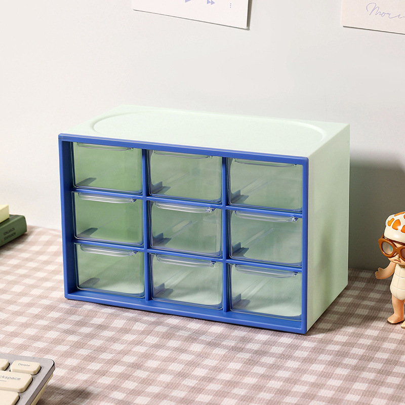 El escritorio de nueve Palacios tipo cajón contiene la caja, la Caja de pegatinas de guka, el Gabinete de joyas femeninas del escritorio se divide en pequeñas casillas para ordenar el contenido.