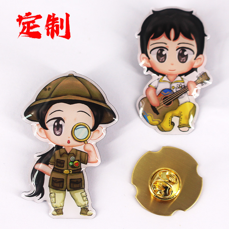 Cartoon commemorative brooch handmade