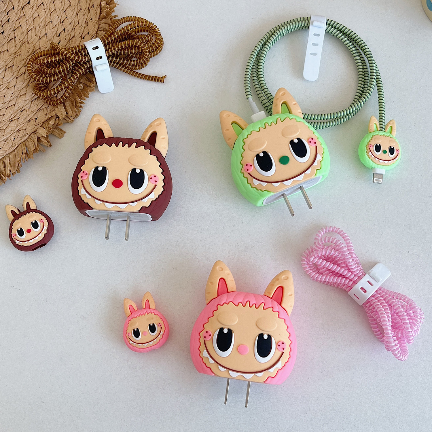 Aplicable Apple 18W / 20W cargador de cabeza de cubierta cargador de cubierta de cable de datos cubierta de 4 piezas al por mayor