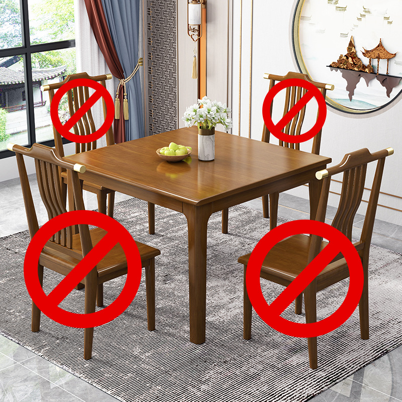 Mesa de comedor de madera maciza cuadrada pequeño apartamento casa pequeña mesa cuadrada moderna mesa de madera de ocio chino sala de alquiler pequeña mesa de té