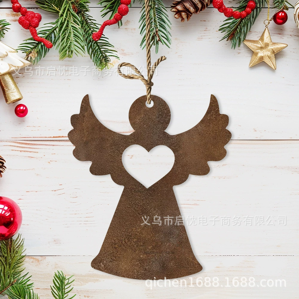 Трансграничная независимая станция Рождественский садовый декор дома металлический ангел животных кованый декоративный двор подвеска