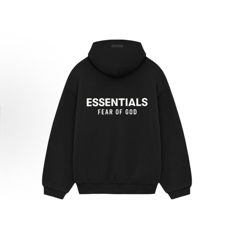 25Fw-New Essentials Silicone Autumn and Winter Double-Row Letter Print Fleece-Lined Hooded Hoodie 25Fw-New Essentials Silicone Autumn and Winter Double-Row Letter Print Fleece-Lined Hooded Hoodie