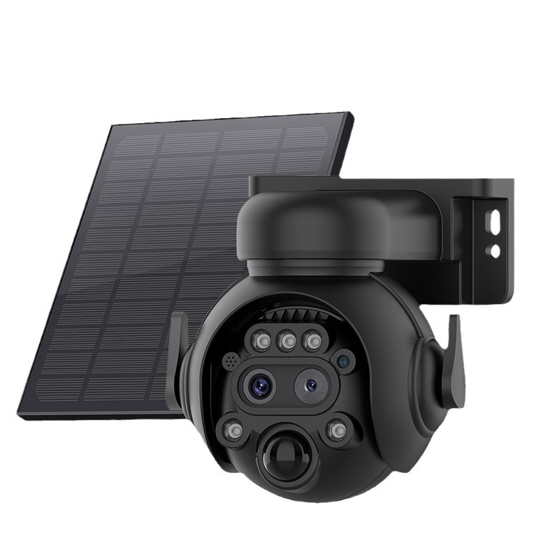 Cámara de monitoreo solar 4G de baja potencia al aire libre 12x monitor de zoom sin electricidad sin red para huerto salvaje