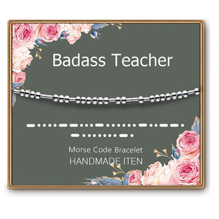 Cross-border Hot Selling Stainless Steel Hand Rope Morse Code Bracelet teacher Teacher's Day Gift