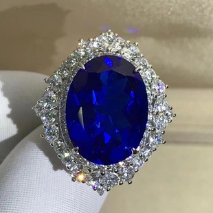 S925�y���Ӻ��K���Ƕ�ϳ�30��������{��ʯ��ָ�羳ֱ������