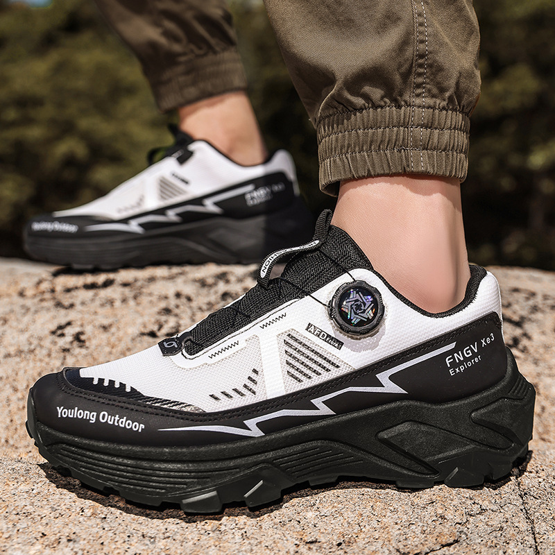 New Spring/Summer Men's Shoes, Large Size, Rotating Buckle, Outdoor Fashion Casual Hiking Shoes, Wholesale for Foreign Trade