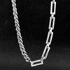 Necklace stainless steel, asymmetrical chain handmade suitable for men and women for beloved