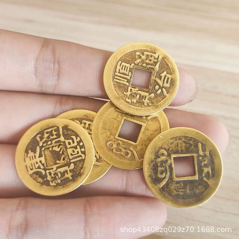 Латунные литые старинные медные монеты, шесть императоров, восемь императоров, Династия Цинцин, десять императоров, золото, медные монеты оптом