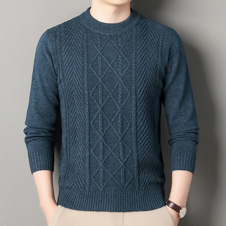 Nuevo suéter de hombre de mediana edad, nuevo jersey de punto, primavera y otoño, jersey de punto para hombres, casual