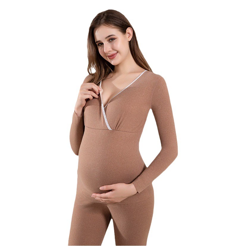 [Поколение волос] Осенняя Одежда для беременных, длинные брюки, костюм для беременных, послеродовой период лактации, одежда для месяцев de Velvet, термобелье