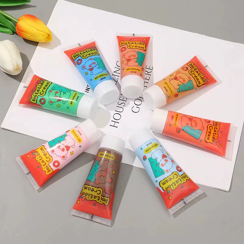 Крем‑паста (cream clay) 50 г для DIY, мягкая антифризная имитационная паста для декора чехлов
