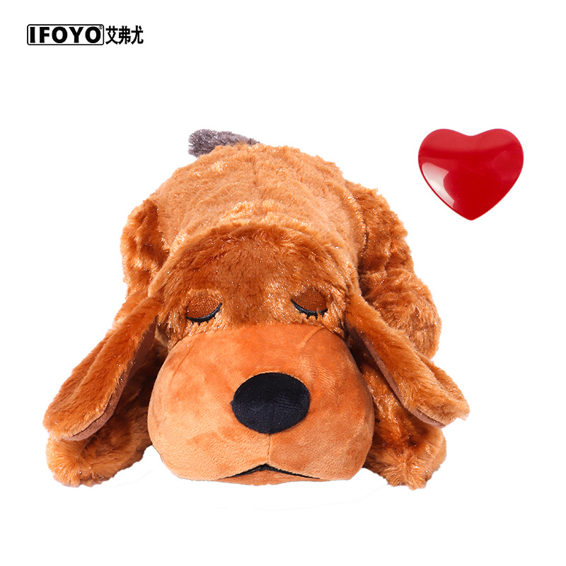 Juguete de confort para mascotas, éxito de ventas transfronterizo, compañero para la ansiedad del perro, simulación de latido del corazón, peluche al por mayor para perros pequeños