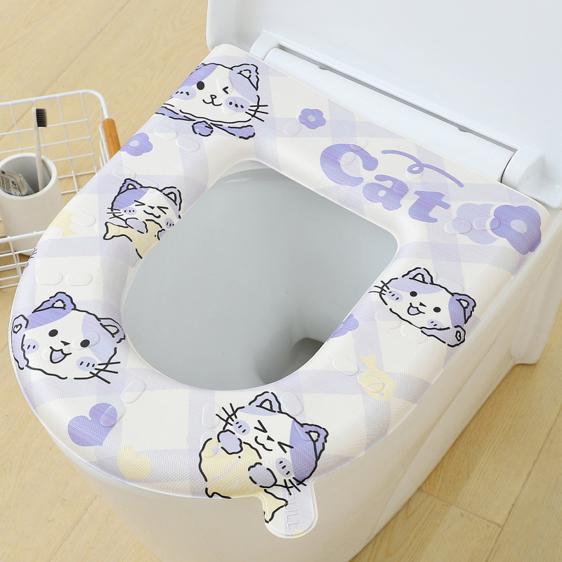 防水トイレマット、トイレシート、冬用、四季通用、トイレシリコンフォームリング、便座カバー、中国風|undefined