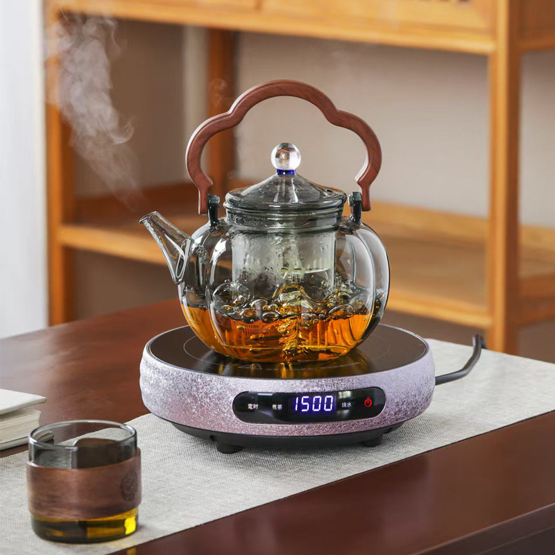 2025 New Model Tea Maker Electric Ceramic Stove for Home Use Indoor Glass Teapot Electric Ceramic Stove Tea Making Set