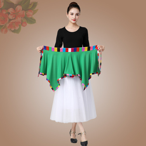 New Square Dance Costume for Middle-Aged and Elderly Tibetan Skirt Autumn Long-Sleeve Top Net Skirt Three-Piece Performance Suit
