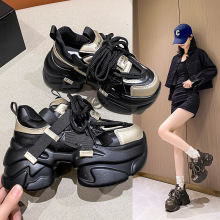 欧洲站厚底老爹鞋女2024秋冬网红学生小蛮腰休闲运动鞋潮一件代发