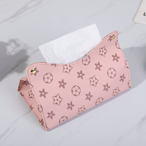 New wholesale leather tissue box creative leather tissue box home living room gift car tissue box