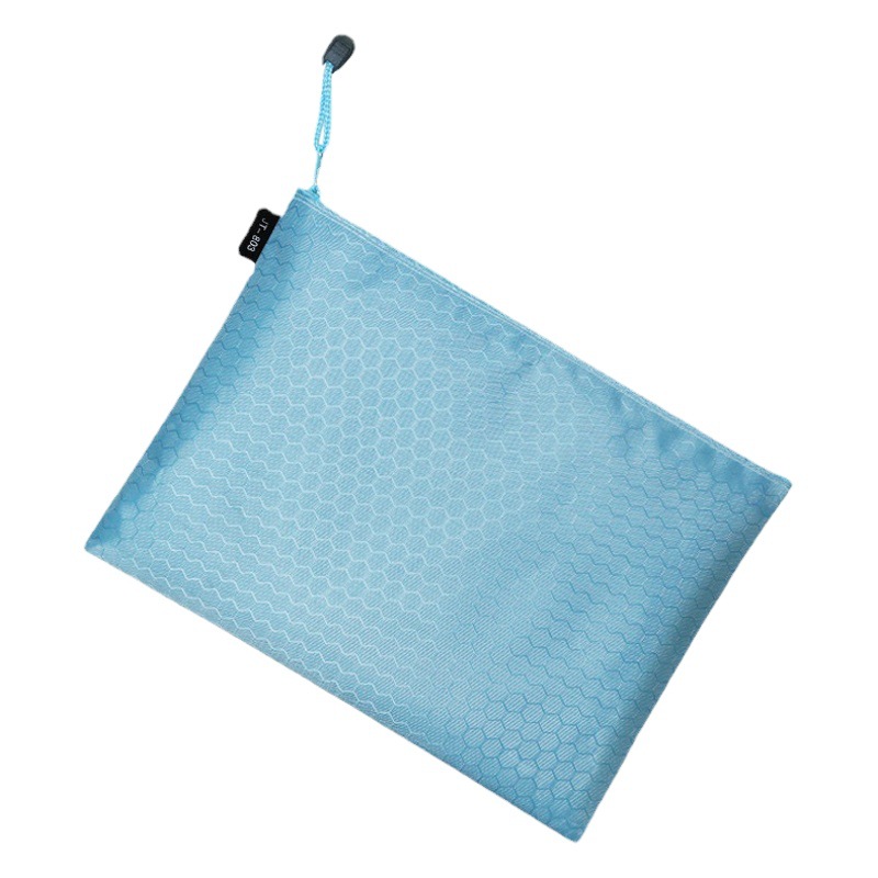 Jianteng A4 patrón de fútbol bolsa de archivos impermeable engrosada lona bolsa de cremallera BOLSA DE INFORMACIÓN estudiante archivo bolsa de papelería