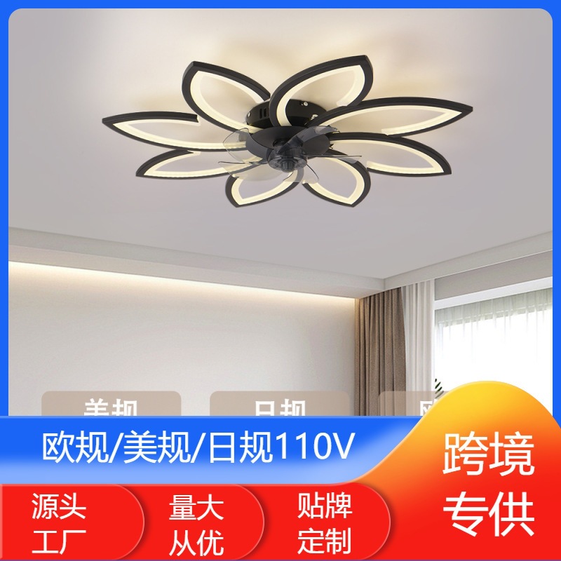 Ventilador de Techo Ultrafino con Luz de Aluminio y Plástico con Control Remoto y App para Sala de Estar y Dormitorio image 1
