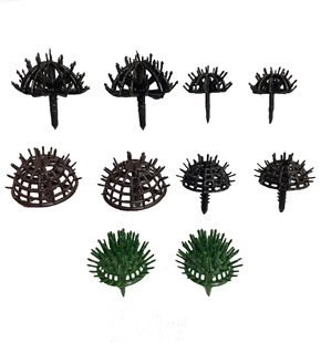 Factory wholesale simulation plant bonsai bonsai accessories base plastic semicircle hemisphere 26-65 branch head series