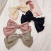 Zhou Yangqing's same bow hair clip clip super fairy mermaid jin -light satin girl back head springs jewelry