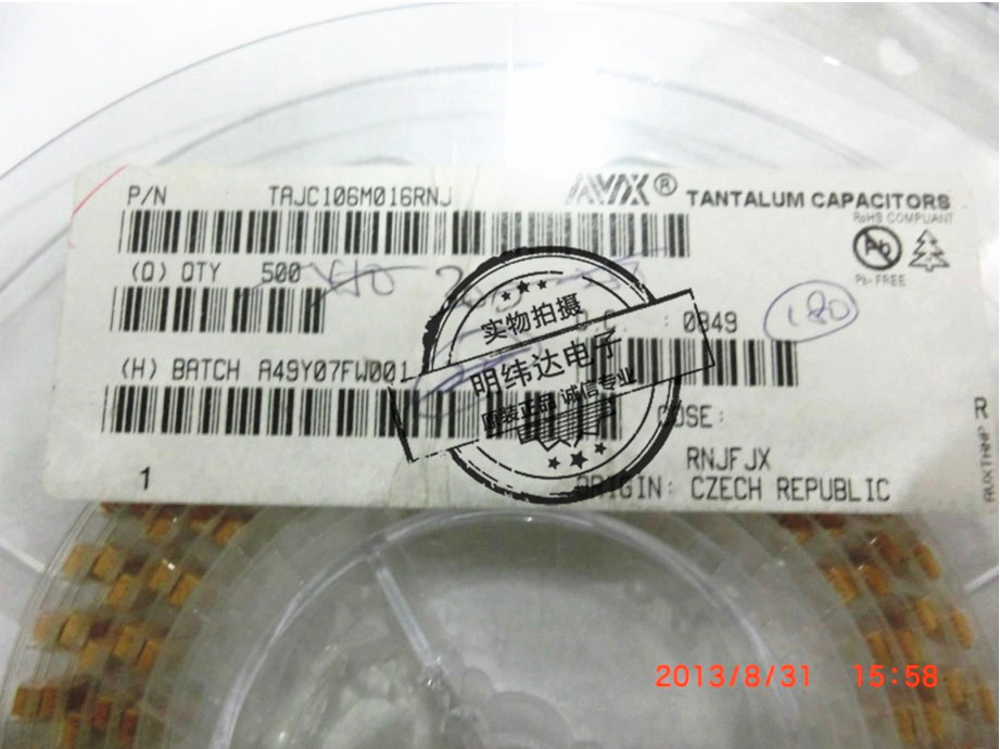 TAJC106M016RNJ 10UF/16V 原装AVX电容 TAJC106M016RNJ 进口现货