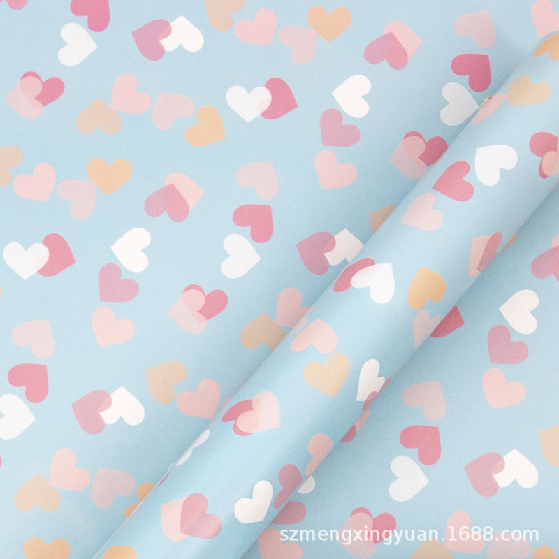Nuevo Día de San Valentín qixi amor simple para enviar novia mamá regalo caja embalaje papel decoración material
