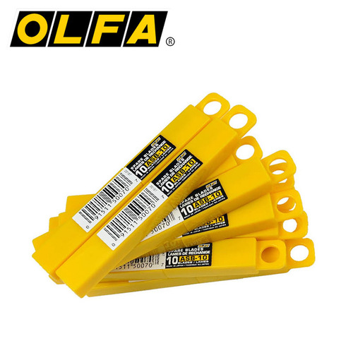 Wholesale Japan OLFA Arie ASB-10 standard blade knife blade 9mm 10-piece pack wallpaper wall cloth cutting blade