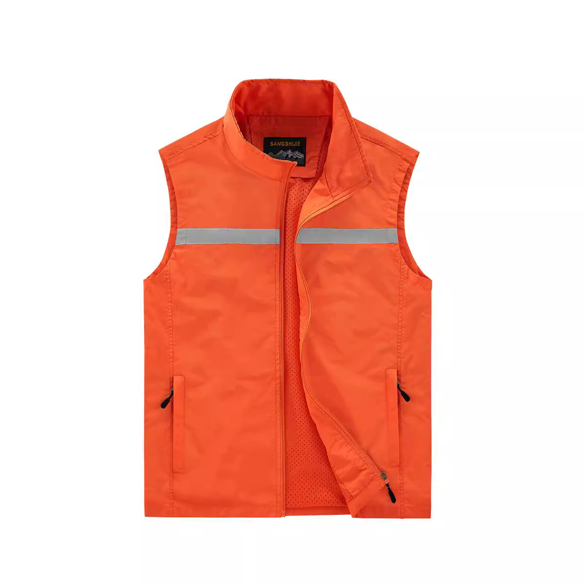 Nuevo chaleco de pesca de hombre al aire libre chaleco de montaña de mediana edad con código de café chaleco de montaña de hombre chaqueta de color sólido