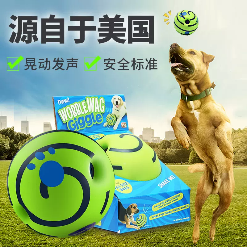 亚马逊宠物狗狗玩具自嗨球傻笑球滚动发声球磨牙解闷耐咬逗狗神器
